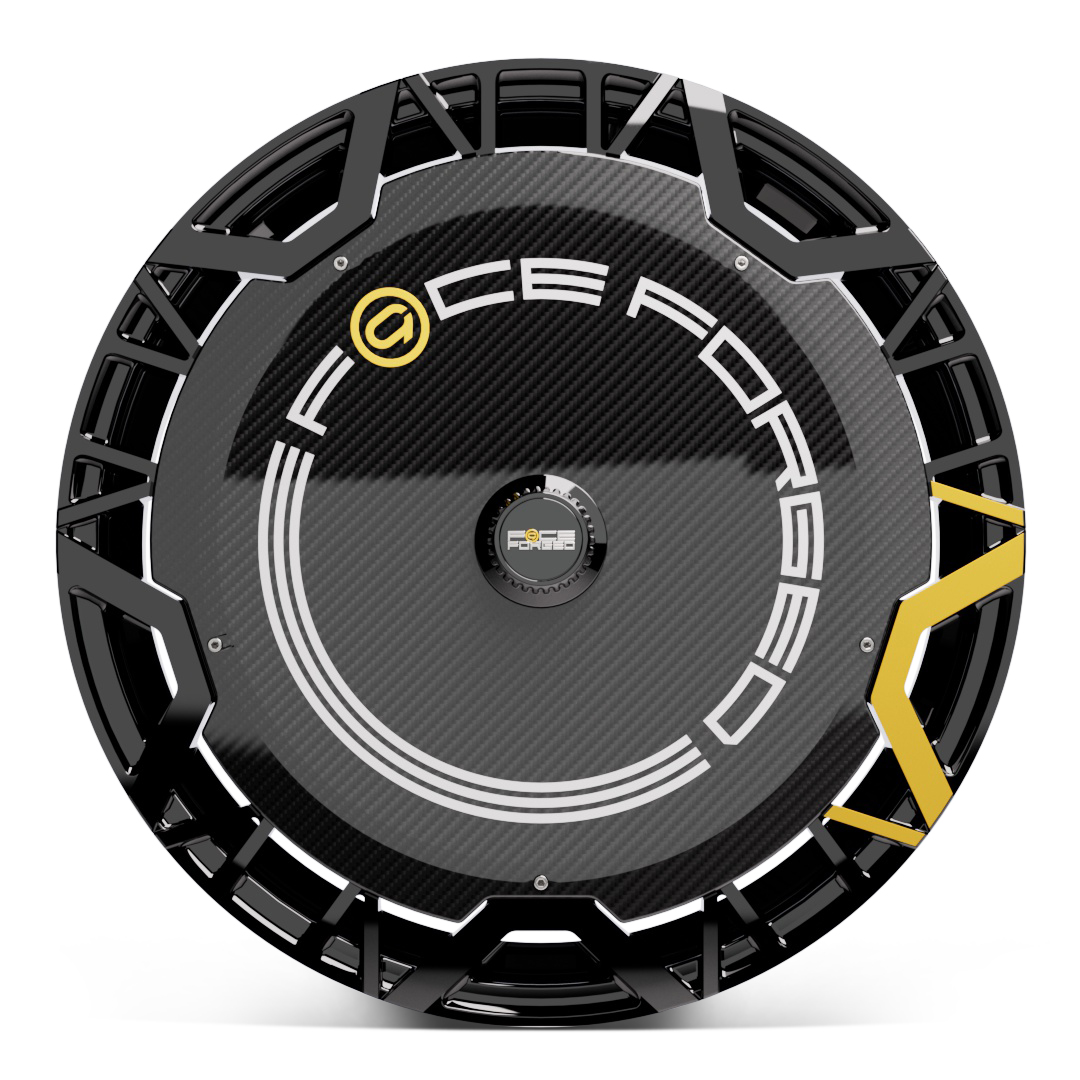 C9 Aero-Sync Golf set — black with yellow accent, carbon disc, face